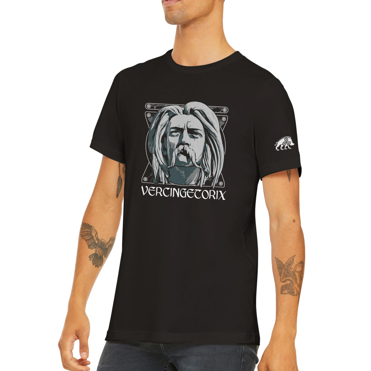 T-shirt Gaulois Vercingetorix Millet couleur noir